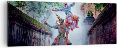 Produktbild von Bild auf Leinwand - Leinwandbild - Krieger Schwert - 140x50cm - Wand Bild - Wanddeko - Wandbilder - Leinwanddruck - Bilder - Kunstdruck - Wanddekoration - Leinwand bilder - Wandkunst - AB140x50-4116