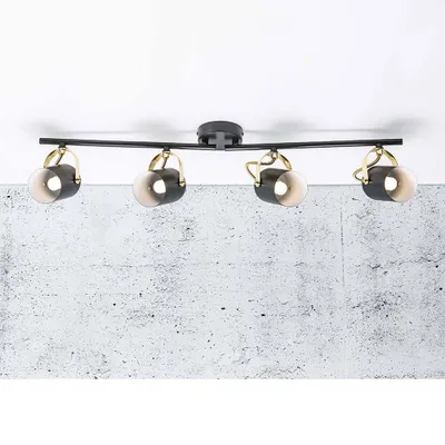 Produktbild von Nordlux 4er-Spot Lotus Schwarz, Messing 50130103