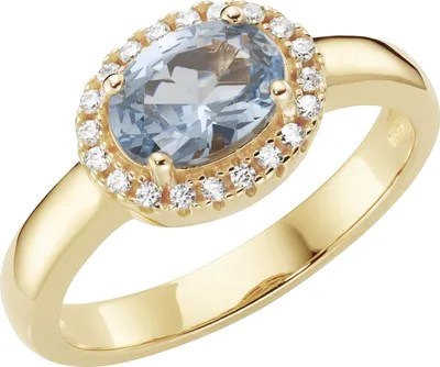 Produktbild von Ring Smart Jewel mit weißen und hellblauem Zirkonia, Silber 925 Hellblau 56