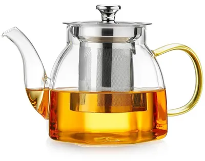 Obrázek produktu pro Skleněná konvice s nerezovou sítkem, objem 790 ml, odolná vůči teplu
