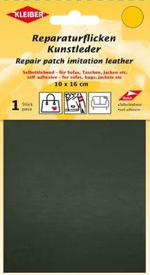 Obrázok produktu pre KLEIBER 44078 KLEIBER Opravná záplata z umelej kože, samolepiaca, tmavošedá