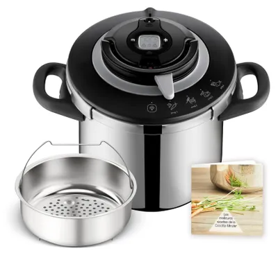 Produktbild von SEB Clipso+ Chef 10 l Schnellkochtopf, 7-10 Personen, Induktion, 4-Kochprogramme