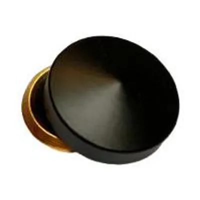 Produktbild von Kegelförmige Abdeckkappe (eine Rosette und eine Abdeckkappe) Schwarzes Messing Durchmesser 16 Schraube 4 für 5