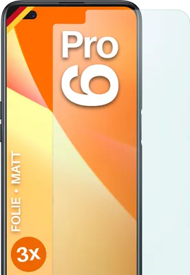 Produktbild von moex® 3x Schutzfolie kompatibel mit Realme 6 Pro - Displayschutzfolie Anti Reflex Folie, Matt
