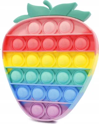 Produktbild von Push Bubble Pop It Erdbeere Antistress Spielzeug - Fidget Toy für Kinder & Erwachsene