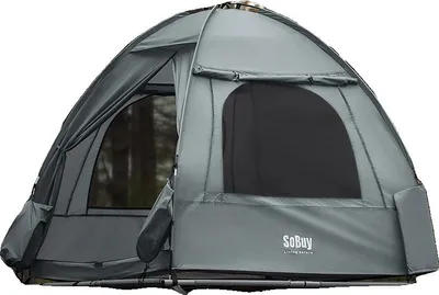 Obrázek produktu pro Kempingový stan, design 7 v 1, rychlé sestavení, ŠEDÝ