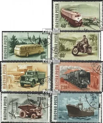 Produktbild von Briefmarken Ungarn 1955 Mi 1453-1459 (kompl.Ausg.) gestempelt Fahrzeuge