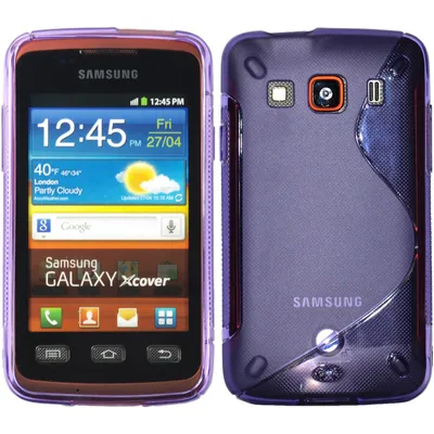 Produktbild von PhoneNatic Case kompatibel mit Samsung Galaxy Xcover - lila Silikon Hülle S-Style + 2 Schutzfolien