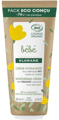 Image de Klorane Bebe Bio Crème hydratante 200 ml