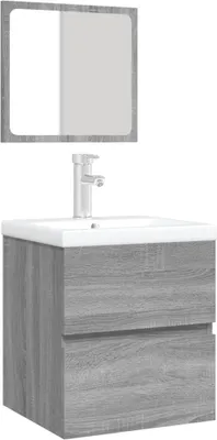Obrázek produktu pro vidaXL Vanity Unit s umyvadlem Zrcadlo Grey Sonoma