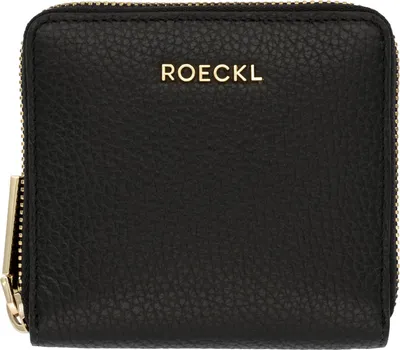 Productafbeelding van ROECKL Leer portemonnee Deda Zip Around Wallet Black zwart