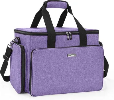 Produktbild von Famanu Kosmetiktasche mit verstellbaren Fächern für Reisen - Lila