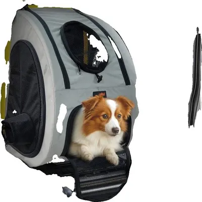 Image de Sac de transport pour chiens, design 2 en 1, tissu respirant, JAUNE
