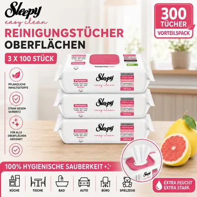 Produktbild von Sleepy Easy Clean Pomelo 3x100, KI-generiertes Bild