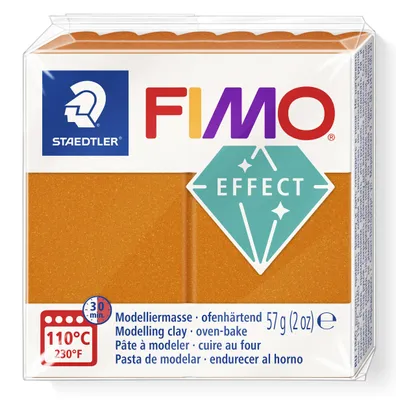 Produktbild von STAEDTLER FIMO effect 8010 Metallic ofenhärtende Modelliermasse Einzelprodukt, 57g, metallic orange