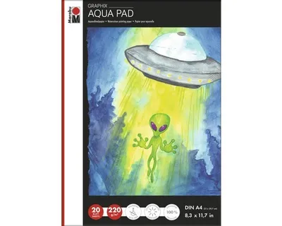 Zdjęcie produktu dla Marabu Aqua Pad Graphix, Matowy, Podkładka z papieru artystycznego, 220 g/m², 20 ark.