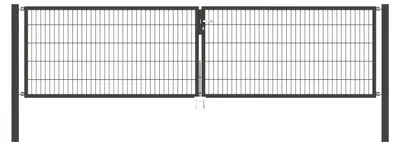 Produktbild von Alberts Doppeltor Flexo mit Zubehör, zum Einbetonieren, anthrazit, Breite 400 cm, Höhe 100 cm