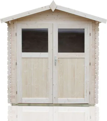 Produktbild von Gartenhütte Sommerruhe 5 -  2,90 x 2,90 Meter aus 19 mm Blockbohlen