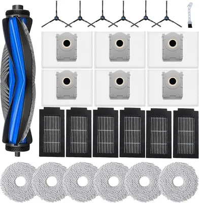 Produktbild von 26-teiliges Zubehörset für Ecovacs Deebot T50 Pro Omni Gen2 Roboterstaubsauger – Hauptbürste, Seitenbürsten, Filter, Wischpads, Staubbeutel