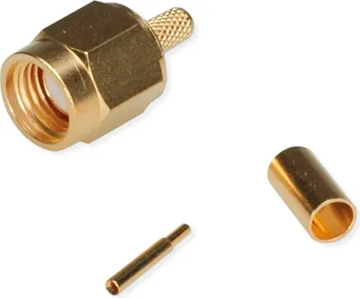 Produktbild von TELEGÄRTNER SMA-Crimpstecker für RG-316/U, vergoldet, Löt-/Crimpanschluss