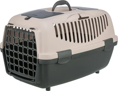 Produktbild von TRIXIE Transportbox Capri 1 & 2 - dunkelgrau/blush - 37 × 34 × 55 cm