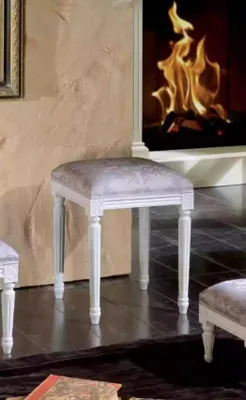 Produktbild von Designer Hocker Polster Möbel Stoff Textil Klassische Polsterhocker