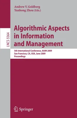 Produktbild von Algorithmic Aspects in Information and Management
