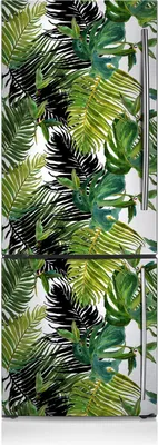 Produktbild von Aufkleber Kühlschrankmagnete Dekoration Kühlschrankfolie 70x190 cm - Tropisch