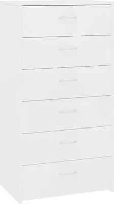 Zdjęcie produktu dla Kredens z płyty wiórowej z 6 szufladami 50 x 96 x 34 cm Biały