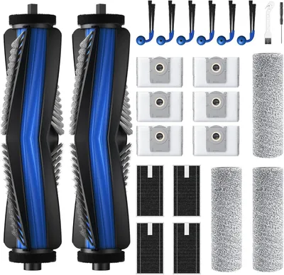 Produktbild von 23 Stück Zubehör für ECOVACS DEEBOT X9 PRO Omni Saugroboter,Ersatzteile mit 2 Hauptbürste, 6 Staubbeutel, 3 Wischwalze, 4 Filter, 6 Seitenbürsten, 1 Schraubendreher,1 Reinigungsbürste