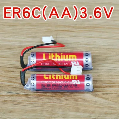 Image de 2 PIÈCES MAXELL ER6C AA F2-40BL 3,6 V 1800 mAh Batterie pour Mitsubishi PLC m/connecteur