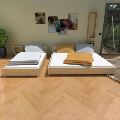 Produktbild von Familien-Nesterl Einzelbett 90 200 23 Zirbe mit Ablage