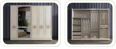 Produktbild von Kleiderschrank Mit Schwebetüren Schränke Holz Schrank Schlafzimmer Garderobe Neu