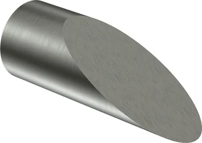 Produktbild von Interdeco Endstücke / Zierabschlüsse für Gardinenstangen mit 16 mm Ø Edelstahl, Typ Santoni (Schräge), Pack. 2 Stück