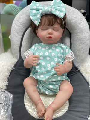 Produktbild von 48 cm 19 Zoll Loulou Reborn-Puppe mit vollem Vinyl-Mädchenkörper und handgeknüpftem Haar