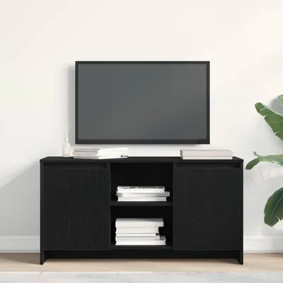 Image de Maison Exclusive - Meuble TV aspect chêne noir 102 x 37,5 x 52,5 cm