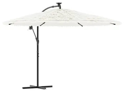 Produktbild von vidaXL Sonnenschirm mit Stahlmast Weiß 269x269x235 cm