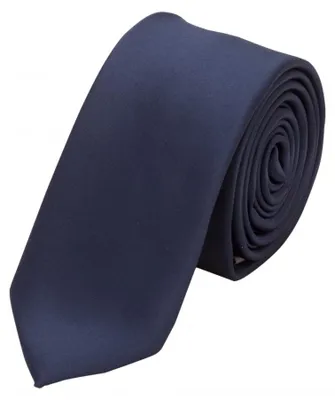 Produktbild von Fabio Farini - 1 Stück einfarbige Herren Schlips - Unicolor Krawatte in 6cm oder 8cm Breite Schmal (6cm), Dunkelblau perfekt als Geschenk