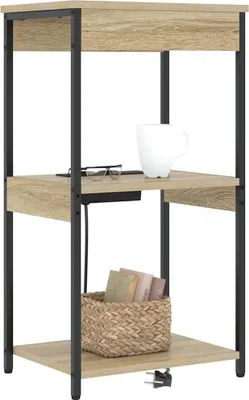 Obrázok produktu pre vidaXL Nočný stolík s policou, dub Sonoma, 41 x 31 x 76 cm, drevotrieska