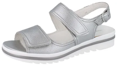 Produktbild von WALDLÄUFER Hakura Damen Sandale silber Glattleder - Größe: UK 5