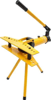 Obrázek produktu pro Ruční hydraulický ohýbač trubek, nosnost 10 tun, 6 velikostí nástavců, žlutá barva