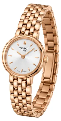 Image de Montre Tissot Lovely à quartz, 19,5 mm, cadran argenté, or rose