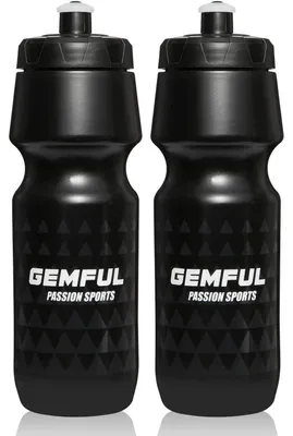 Produktbild von Sport Trinkflasche 750ml BPA Frei für Fahrrad Fitness Laufen Gym Schwarz