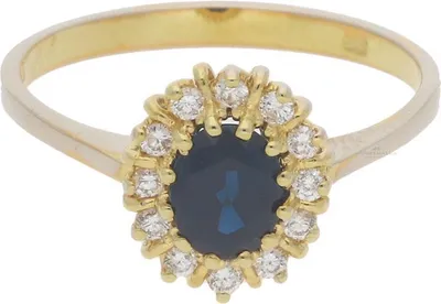 Produktbild von JuwelmaLux Ring 585/000 (14 Karat) Gold mit Saphir & Brillanten JL30-07-1276 55