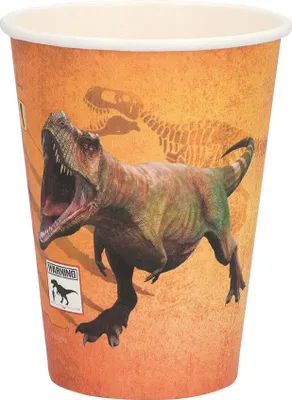 Produktbild von 8 Pappbecher - T-Rex - ca. 250 ml