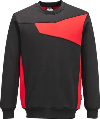 Obrázok produktu pre Pracovná mikina PW2 s okrúhlym výstrihom PORTWEST PW273 M blackred