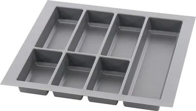Produktbild von Agoform Besteckeinsatz Classico kürzbar 490x490x50,5mm, Kunststoff schiefergrau
