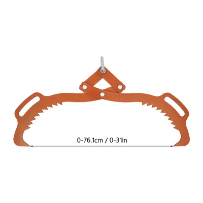 Image de Pince forestière pour troncs d'arbres jusqu'à 760mm Pince de levage capacité 1000kg (orange)