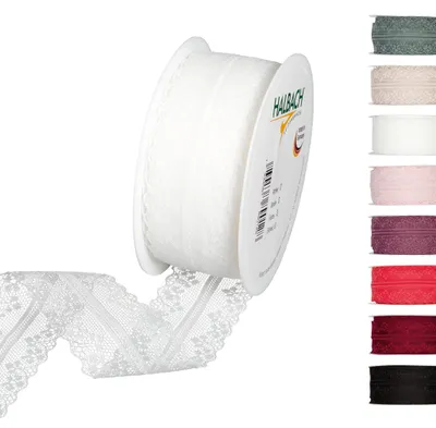 Produktbild von Halbach Spitzenband, 36 mm x 15 m, natur weiß