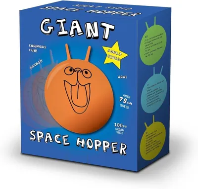Productafbeelding van Gigantische Retro space hopper 75 cm stuiterende bal - Klassieke opblaasbare trechter in jaren 70-stijl